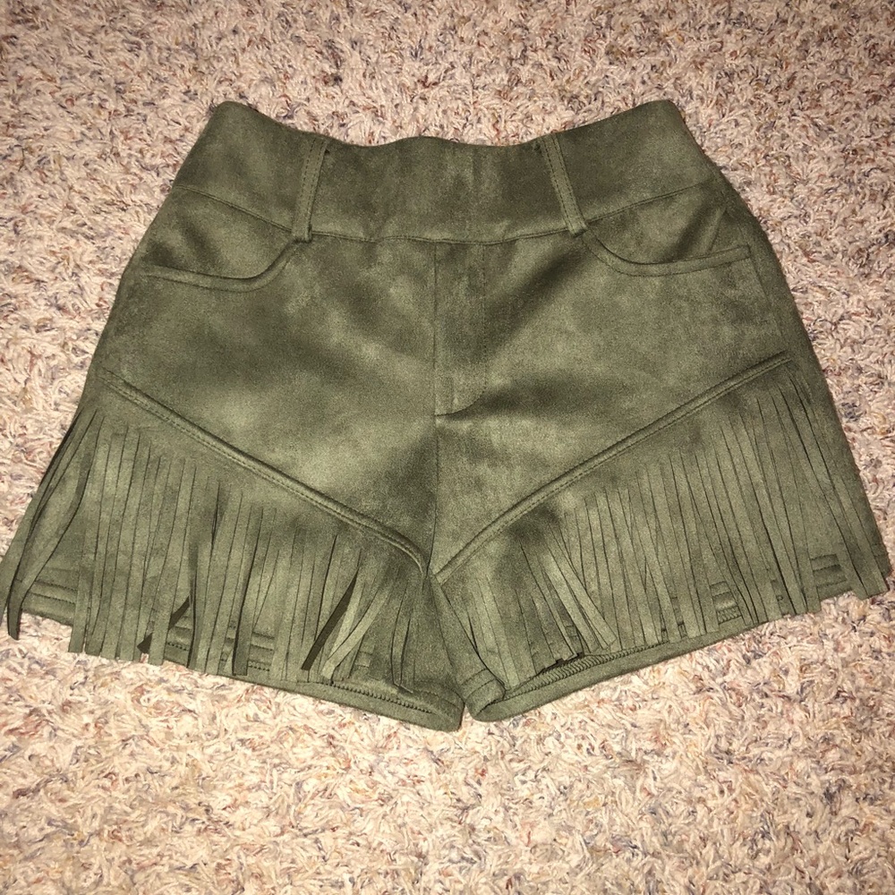Suede shorts